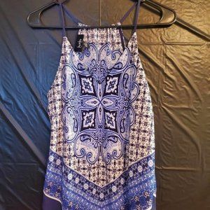 Blue Bandanna Tank Top